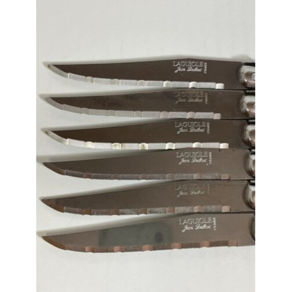 Cutlery SET Laguiole Jean Dobost Steak Knife Thiers France Ivory Marble KNIVES - Picture 5 of 12